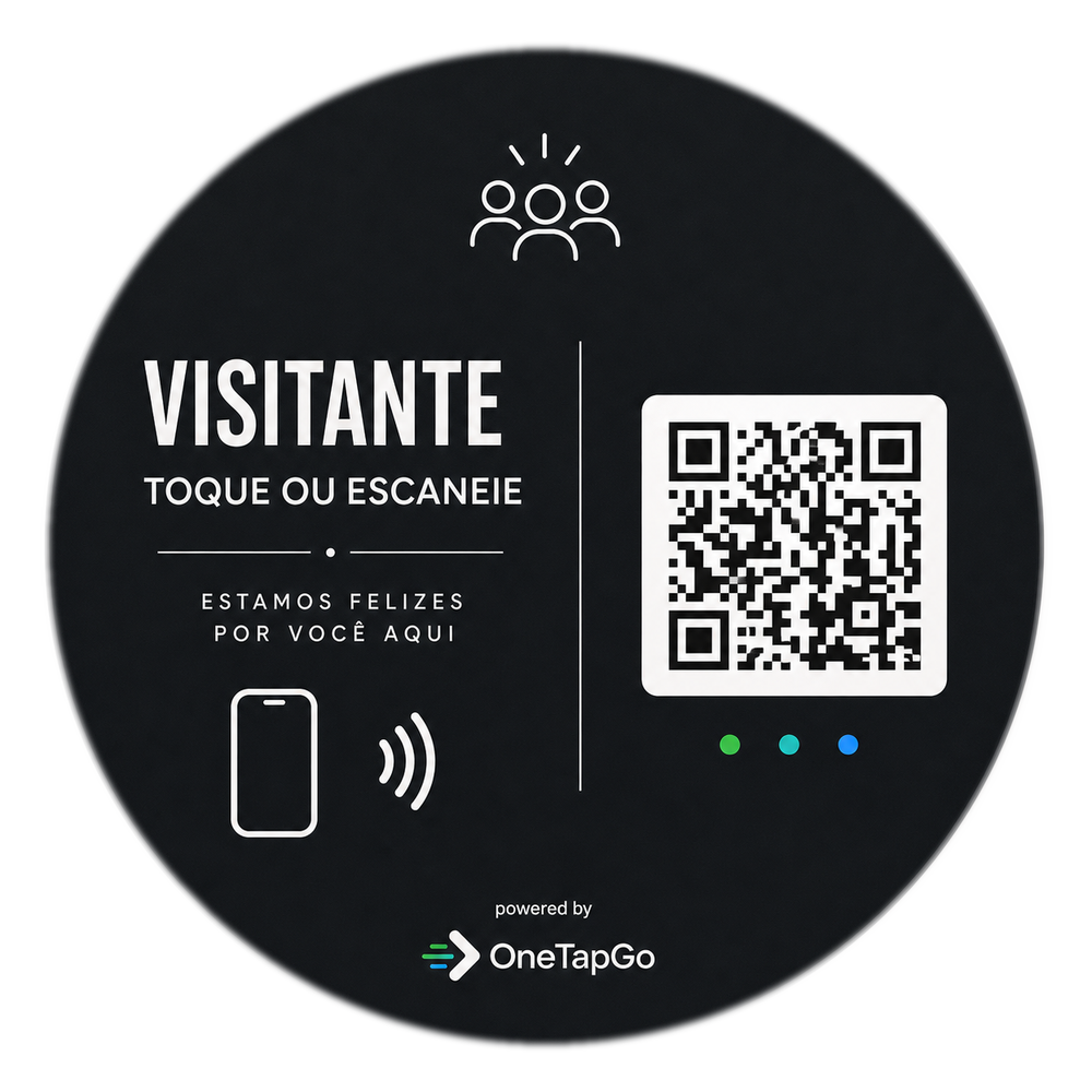Tag OneTapGo visitante em charcoal